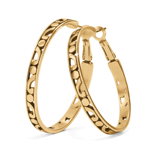 Contempo Large Hoop Gold Earrings