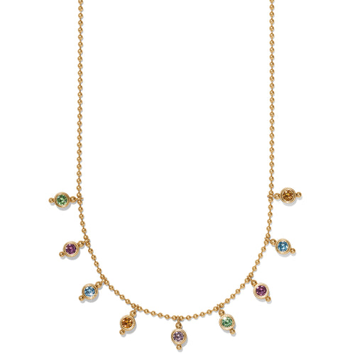 Twinkle Mode Droplet Gold Multi Reversible Necklace