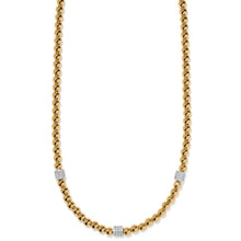 Load image into Gallery viewer, Meridian Petite Gold Beads Station Necklace
