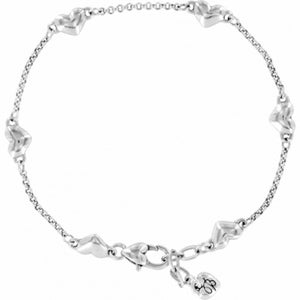 Kiss & Tell Anklet Silver/Stone
