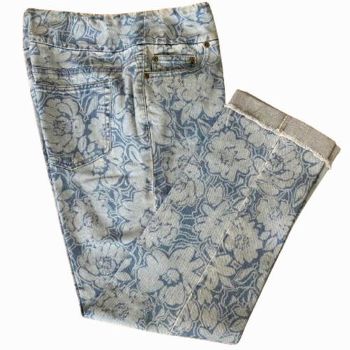 Slim-Sation 5 pocket floral jeans