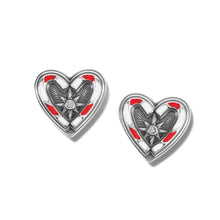Load image into Gallery viewer, Candycane Sweetheart Post Earrings