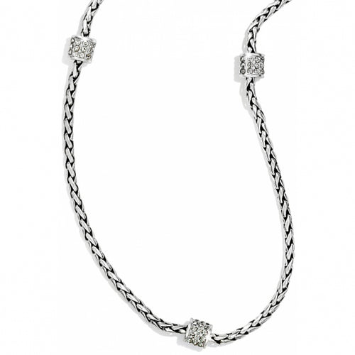 Meridian Long Silver/Stone Necklace