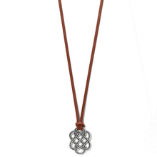 Load image into Gallery viewer, Interlok Trellis Bourbon Leather Necklace