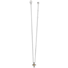 Load image into Gallery viewer, Meridian 2-Tone Mini Cross Necklace