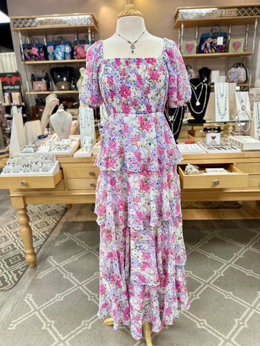 Bloom With Me Floral Tiered Maxi Dress