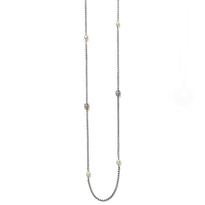 Meridian Pearl 2 Tone Long Necklace