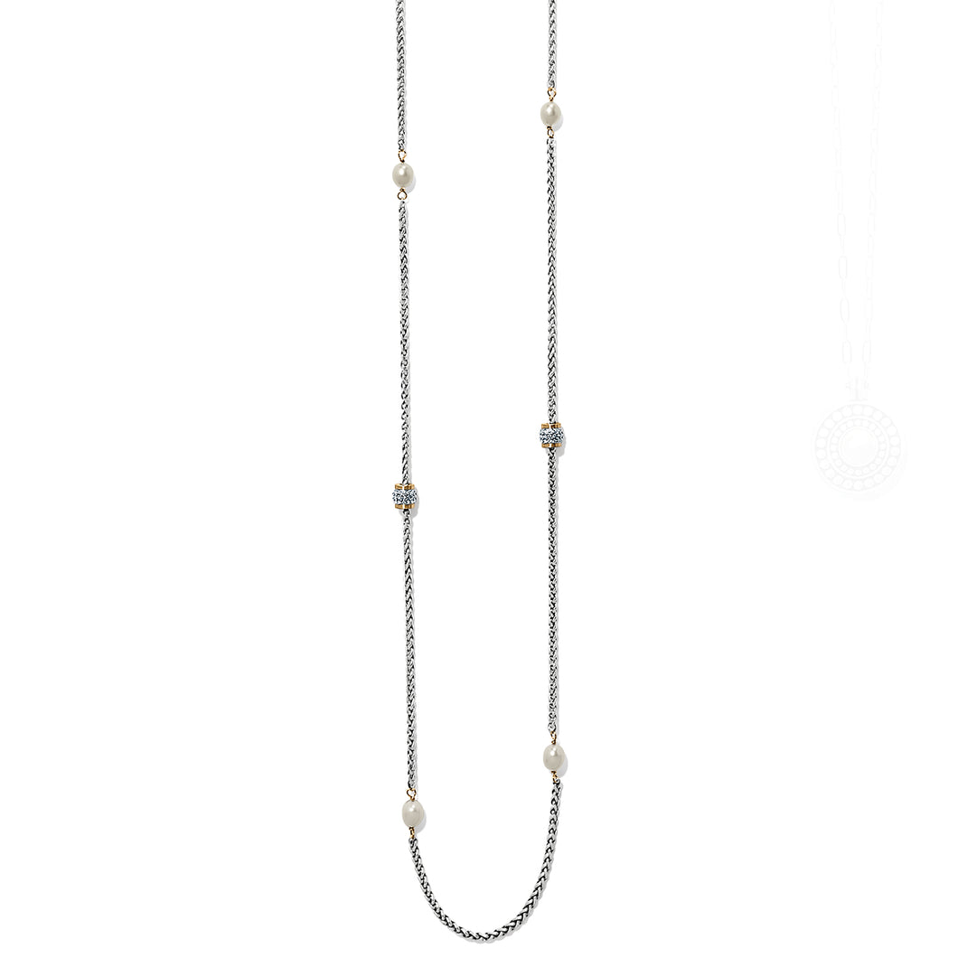 Meridian Pearl 2 Tone Long Necklace