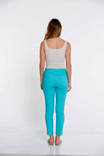 Load image into Gallery viewer, Blue Aqua Pull On Ankle Pants