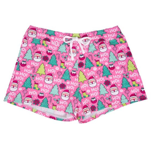 Pink Christmas Pajama Shorts