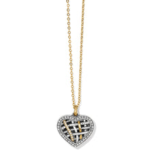 Load image into Gallery viewer, Neptune&#39;s Rings Woven Petite Heart Necklace