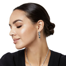 Load image into Gallery viewer, Pebble Dot Onyx Reversible Hoop Earrings