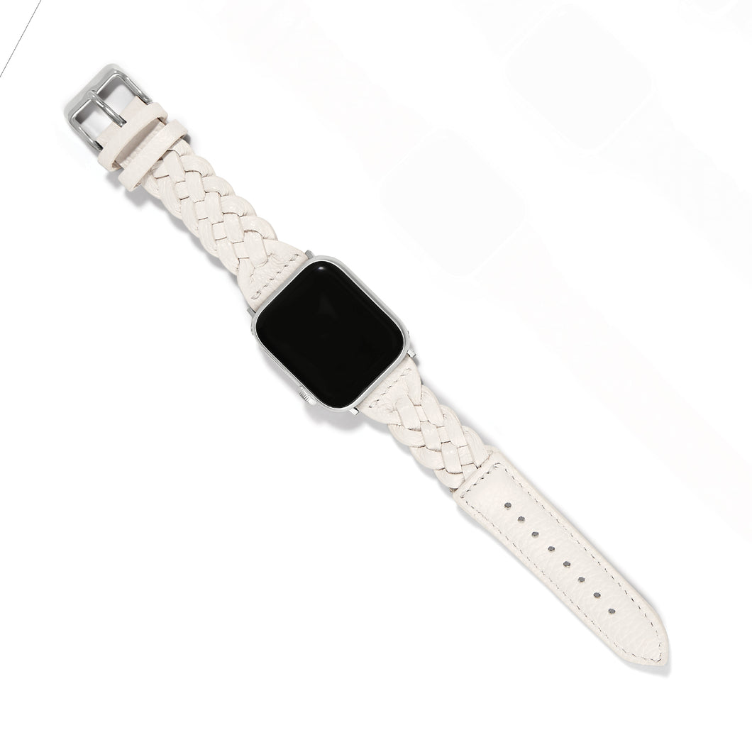 Sutton Braided Optic White Leather Smart Band