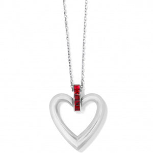 Spectrum Open Heart Red Necklace