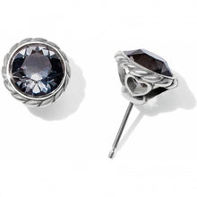 Load image into Gallery viewer, Brighton Black Diamond Iris Stud Earrings