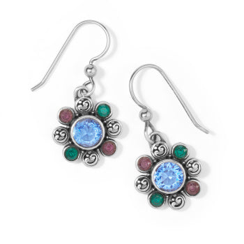 Elora Gems Flower French Wire Earrings