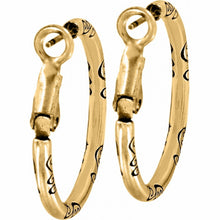 Load image into Gallery viewer, Small Hoop Charm Gold Earrings