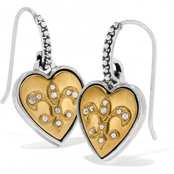 One Heart French Wire Earrings