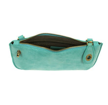 Load image into Gallery viewer, Light Turquoise Mini Crossbody Wristlet Clutch