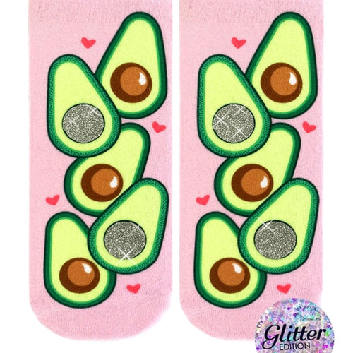 Avocado Queen Glitter Ankle Socks