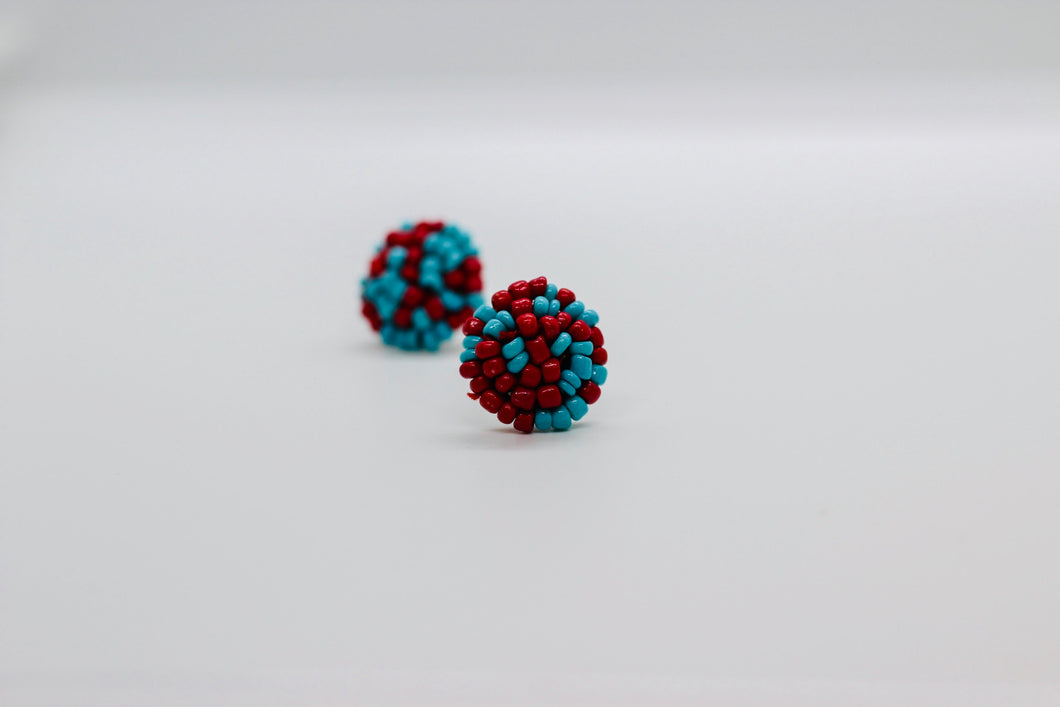 1/2 “ Red/Turquoise Studs