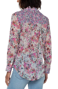 Liverpool Painted Floral L/S Shirt