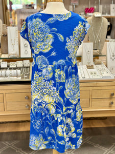 Multiples Blue Floral Print Dress