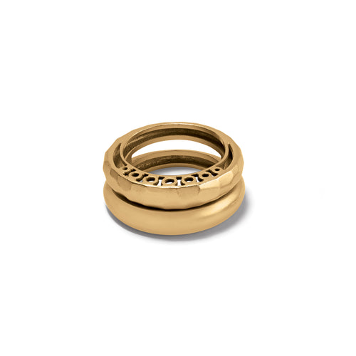 Inner Circle Gold Double Ring