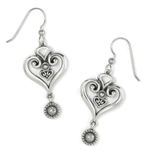 Load image into Gallery viewer, Alcazar Heart Glint Crystal French Wire Earrings