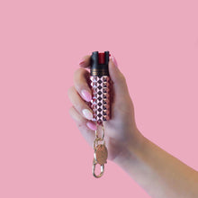 Load image into Gallery viewer, Metallic Studded Pepper Spray Holder Millennial Pink