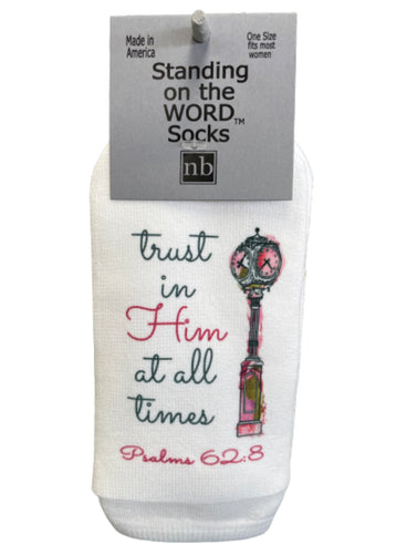 Trust in Him Socks Psalms 62:8