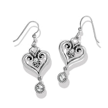 Load image into Gallery viewer, Alcazar Heart Glint Crystal French Wire Earrings