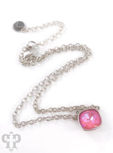 Load image into Gallery viewer, Cushion Cut Single Necklace Pink Lotus Delite on Silver