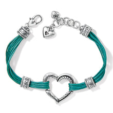 Load image into Gallery viewer, Heritage Heart Teal Bracelet