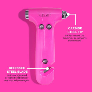 Pink Emergency Escape Hammer