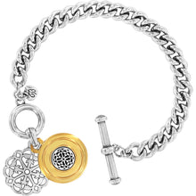 Load image into Gallery viewer, Ferrara Two Tone Toggle Bracelet