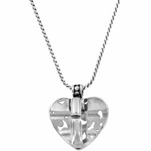 Contempo Heart  Badge Clip Necklace