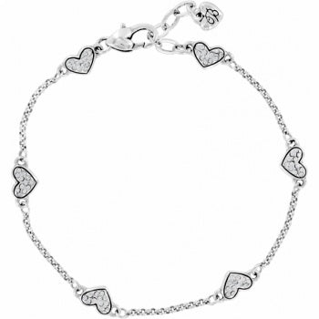 Kiss & Tell Anklet Silver/Stone