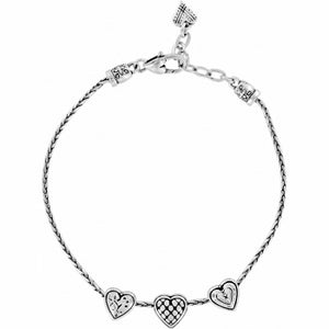Enchanted Hearts Anklet-Silver